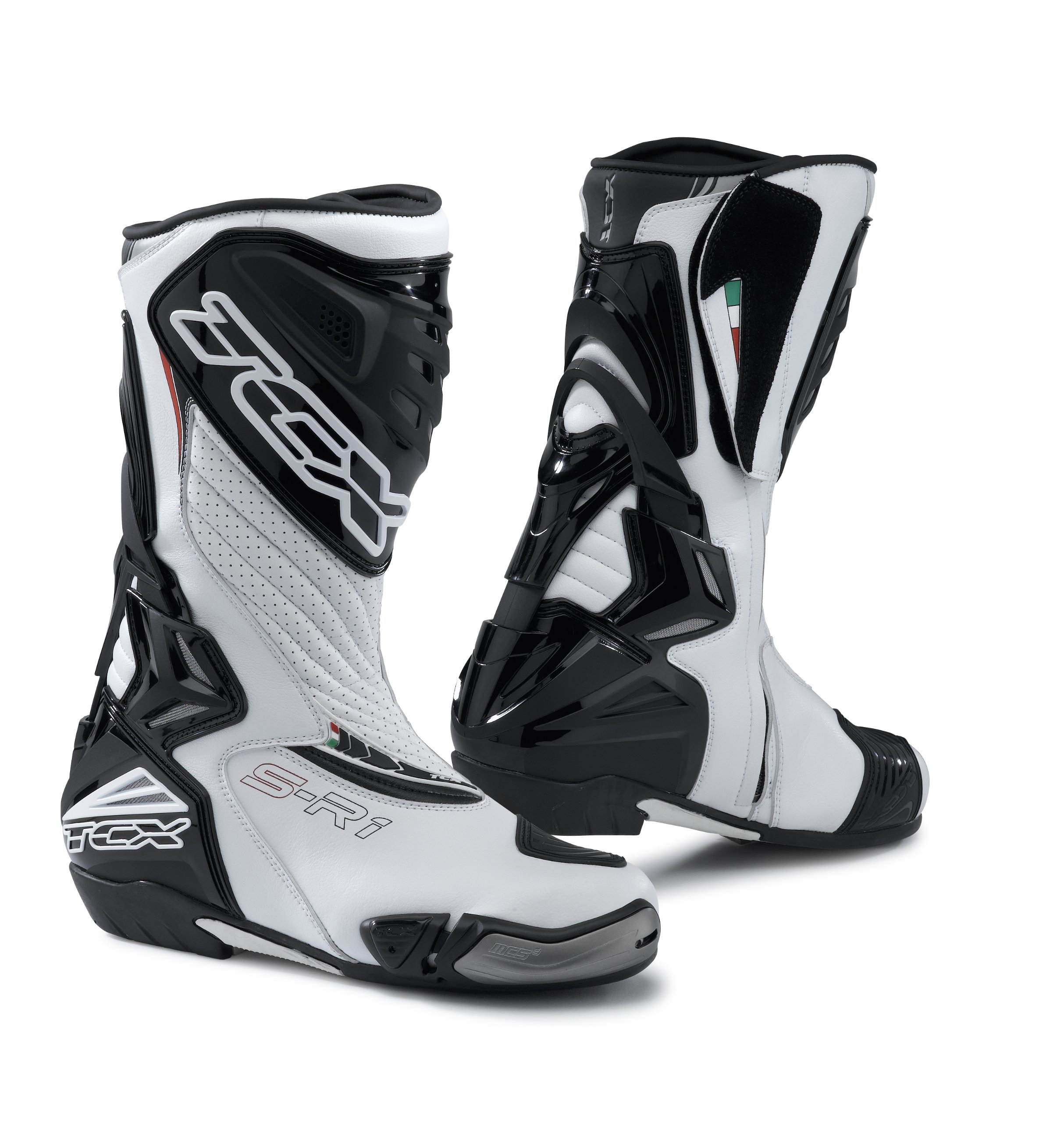 TCX S-R1 TCN002 Motorcycle Boots White (EUR 38/24.5cm) : Amazon.sg